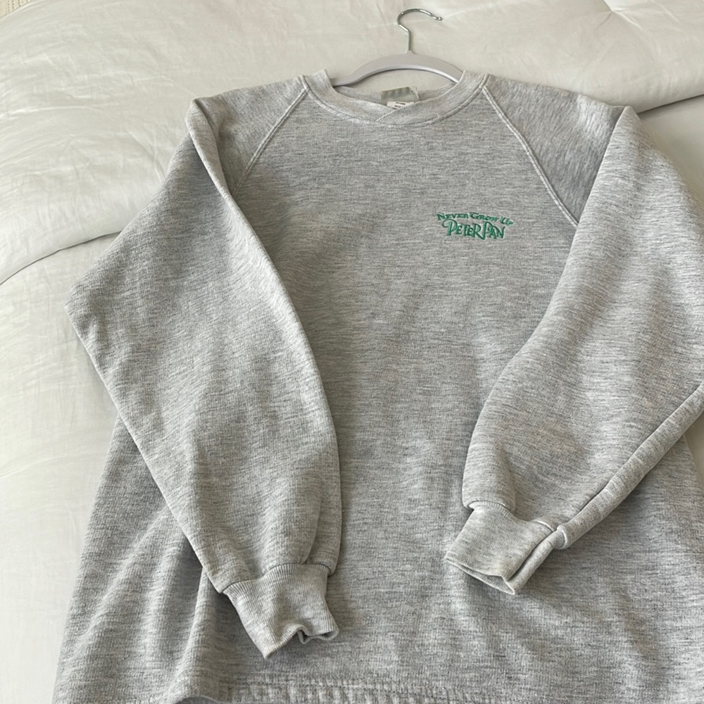 Never Grow Up Peter Pan embroidery sweater